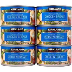 Kirkland Premium Chunk Chicken Breast Packed in Water 12.5oz 6 Pack Exp 10/2027