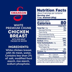 White Chicken Breast Canned Chunks Fully Cooked Protein 12.5 OZ Salad