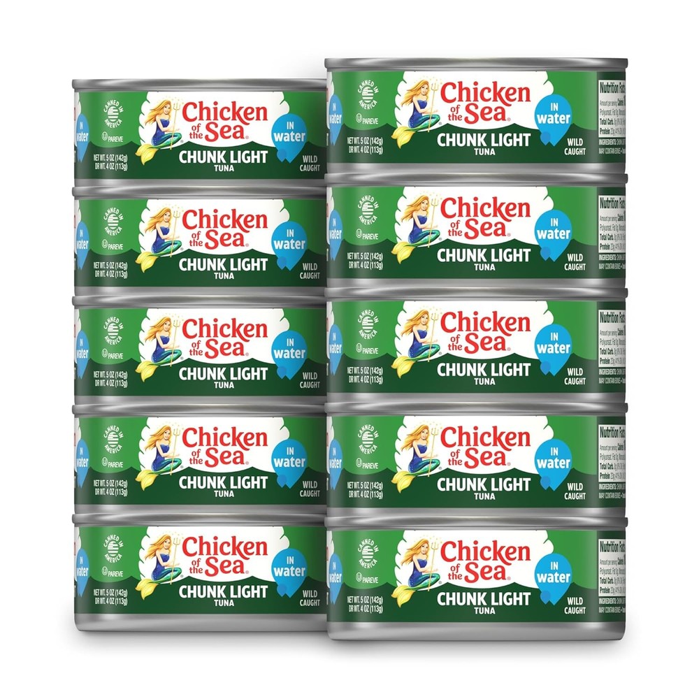 Chicken of the Sea Chunk Light Tuna in Water 5 oz. Can Pack of 10