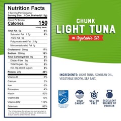 Bumble Bee Chunk Light Tuna In Oil, 5 oz Cans Pack of 24 Wild Caught Skipjac…