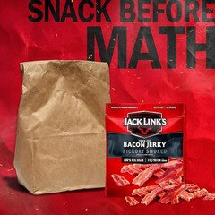 Jack Link’s Hickory Smoked Bacon Jerky 2.5 oz Bag Ready to Eat Real Meat Pr…