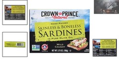 Ready-to-Eat Crown Prince Skinless Sardines in Olive Oil – 3.75 oz Gourmet Snack