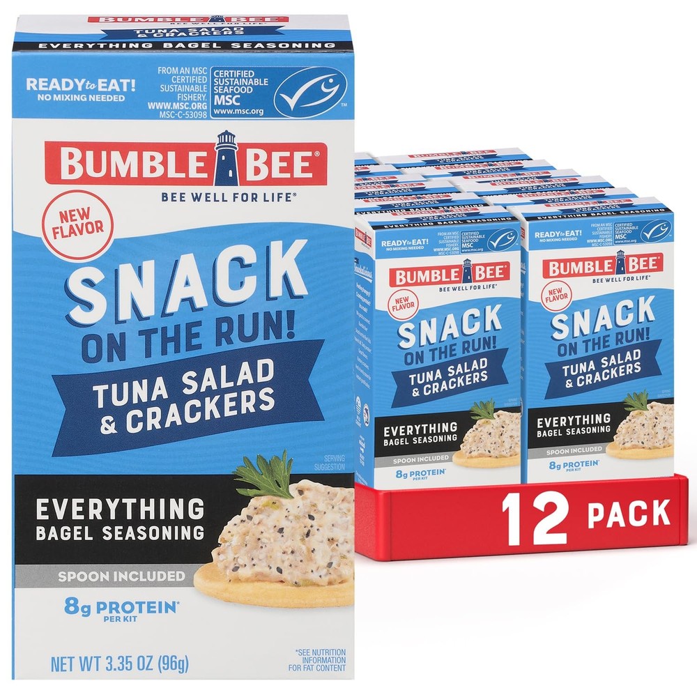 Bumble Bee Snack On The Run Protein Snack Pack 8g Protein per Box Everythin…