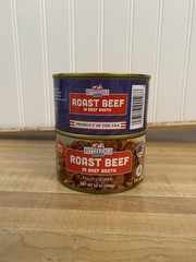 2 Cans of Butterfield Farms Roast Beef in Beef Broth, 12 oz Each Can