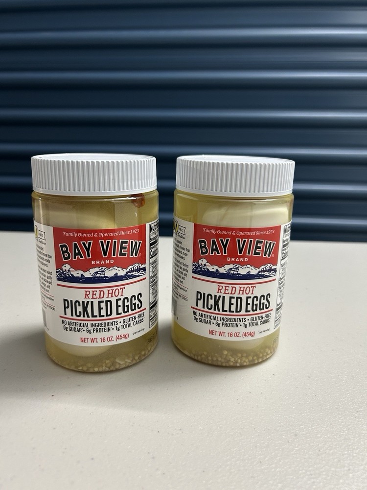 Pickled Red Hot Hard Boiled Eggs Keto Bay View Packing Free Shipping