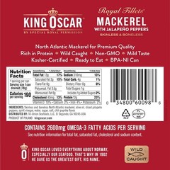 King Oscar Skinless & Boneless Mackerel Variety Pack, 4.05-Ounce Cans (Pack of 6