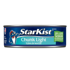 StarKist Chunk Light Tuna In Water, 25% Less Sodium,Wild Caught,20g Protein,5 oz