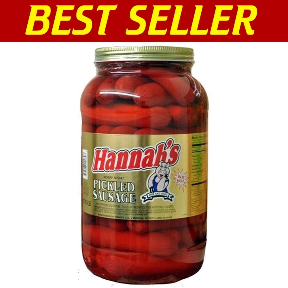 39 Count Hot Pickled Sausages in Gallon Jar – Perfect for Parties & Gatherings/-
