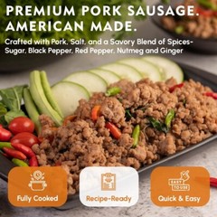 12 Cans Pack- Werling & Sons Pork Sausag Filling 28 Oz Fully Cooked Heat & Serve