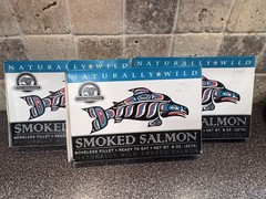 3 Boxes Alaska 8 oz Smoked Wild Salmon Boneless Ready to Eat 08/01/2031 exp