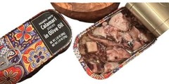2 Pack Trader Joe’s Calamari Pieces in Olive Oil Tinned Squid Seafood