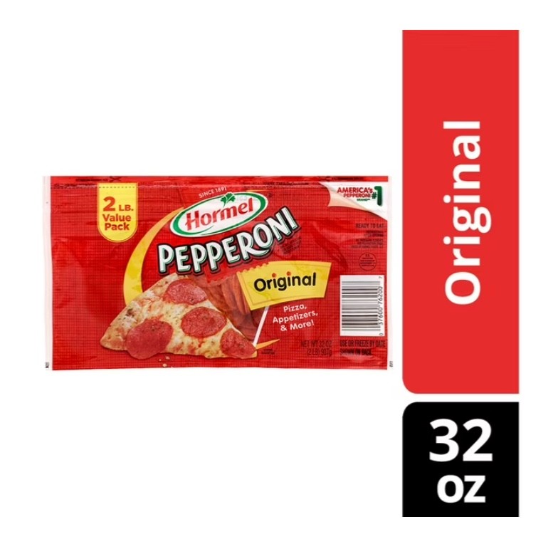 Hormel Pepperoni Slices, 16oz, 2-pack, Total 2 lbs