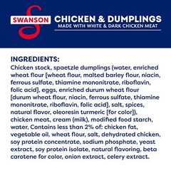 Swanson Canned Chicken and Dumplings With White and Dark Chicken Meat, 10.5 O…