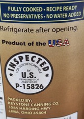 KEYSTONE BEEF ALL NATURAL (4) Four-28 oz Cans EXP 2027