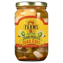 2-pack 7 Farms Cajun Pickled Quail Eggs, High in protein, Add to any salad