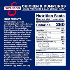 Canned Chicken and Dumplings 10.5 Oz White Dark Meat Creamy Sauce Ready to Eat