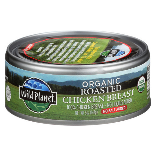 Organic Roasted Chicken Breast No Salt Added 5 Oz(Case Of 12) By Wild Planet