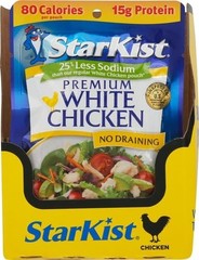 StarKist Less Sodium Premium White Chicken – 2.6 oz Pouch (Pack of 4)