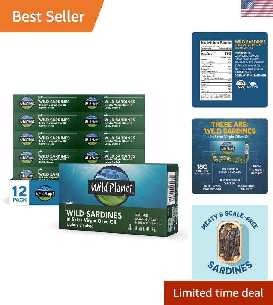 Convenient Wild Sardines in Olive Oil – Tinned Fish Rich in Omega 3 & Protein
