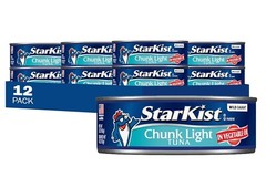 “Starkist Chunk Light Tuna in Oil, 5 Oz (12 Pack) Canned Tuna Fish, Wild Caught,
