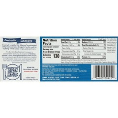 Solid White Albacore Tuna in Water Canned 5 oz 4 Pack