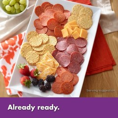 Hard Salami and Pepperoni Party Tray 28 oz, Meat and Cheese Platter for