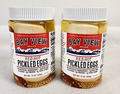 Pickled Red Hot Hard Boiled Eggs Keto Bay View Packing 2 Pack