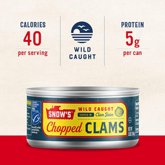 Snow’S Wild Caught Chopped Clams Canned 6.5 Oz Can Pack of 12