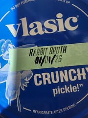 Home Canned 80 FL Oz Farm Raised Rabbit Broth (For Pet Consumption)