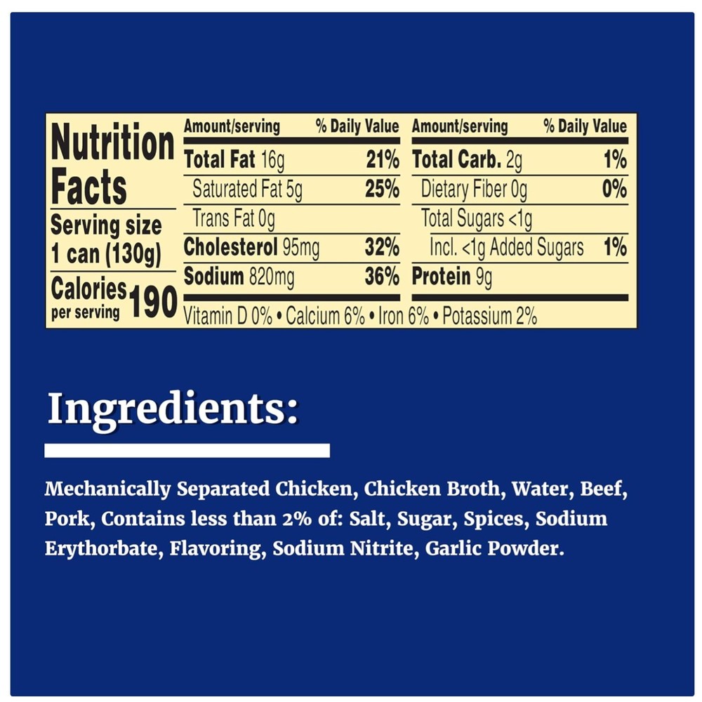 Vienna Sausage in Chicken Broth, 4.6 oz – Pack of 24