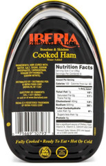 Iberia Boneless & Skinless Cooked Ham, Water Added, 1 Lb 1,3 O 5
