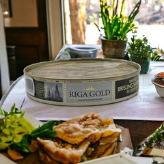 Smoked Brisling Sardines in Olive Oil 4.23 Clear Top ounces (120g) (Pack 6)