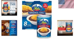 Classic 15oz Cincinnati Chili – No Beans, Hearty Flavor, Family-Size 8 Can Pack