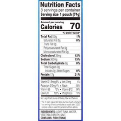 Fresh,StarKist Chunk Light Tuna in Water – 2.6 oz Pouch (8-Pack),New