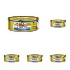 Selects No Salt Added Chunk White Albacore Tuna, 4.5 oz Can Pack of 5