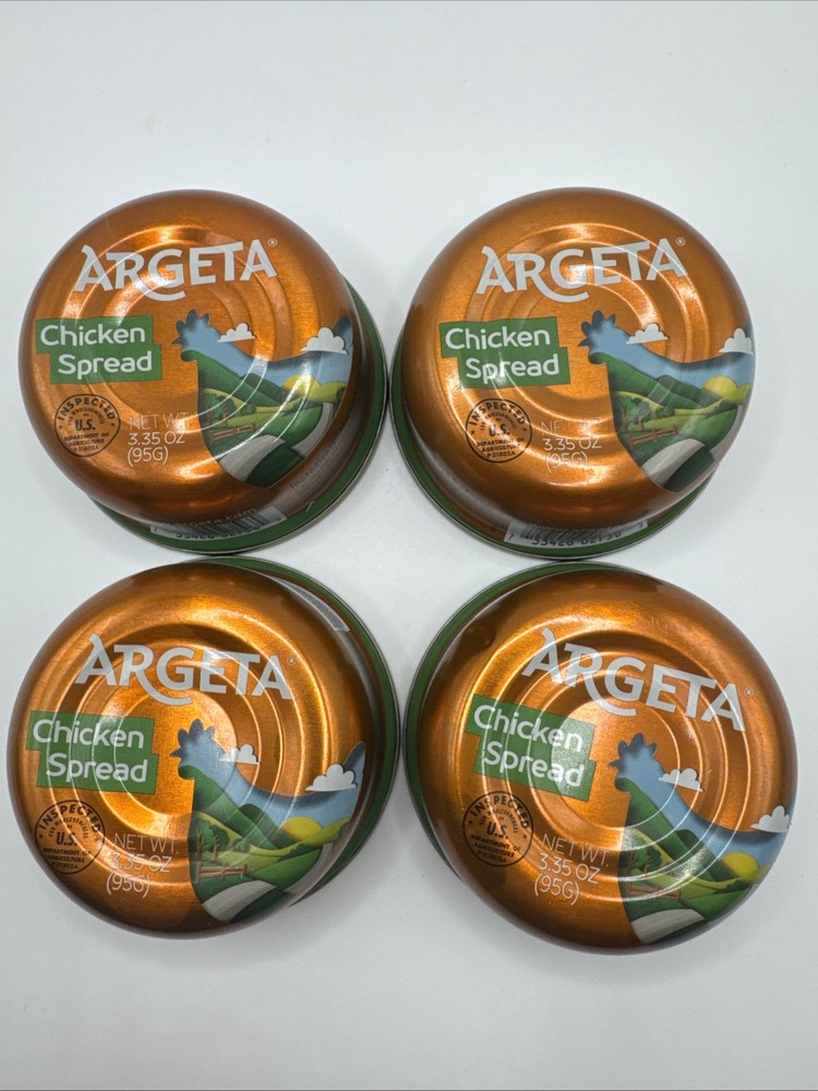 4x Argeta Chicken Spread Pate 95g Podravka