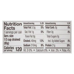 Wild Caught Solid White Albino Tuna in Oil Gluten Free 21g Protein per Serving
