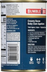 Bumble Bee Whole Baby Canned Clams, 10 oz Can – Ready to Eat – 14g Protein