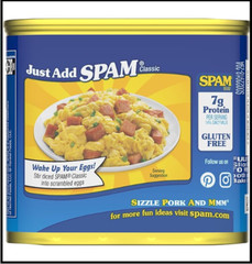 Spam Classic, Pork Ham, Luncheon Meat, No Trans Fat, 12 Ounce Can, Pack of 12