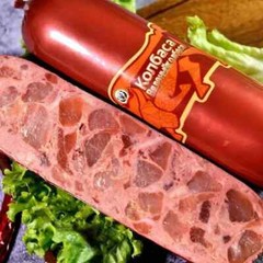 5 Meters Food Grade Red Plastic Sausage Casings Shell Width 48-50mm Inedible