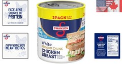12.5 oz Swanson Chunk Chicken, No MSG, Perfect for Quick Meals, Pack of 2