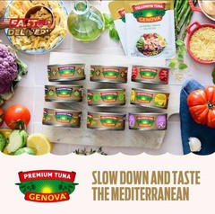 Genova Premium Albacore Tuna in Olive Oil, 5 Oz. Cans (Pack of 12), Wild Caught