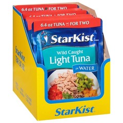 Chunk Light Tuna Pouch, 12 Pack, Wild Caught, 19g Protein, Low Calorie Snacks