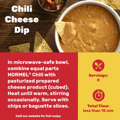 Chili Turkey No Bean Canned Chili, Shelf Stable, 15 Oz Steel Can