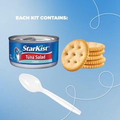 SnackToGo Ready to Eat Meals Tuna Salad Kit, 3.6 oz 12 Pack Classic Tuna Sala…