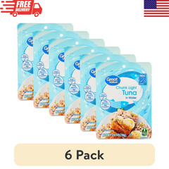 Great Value Chunk Light Tuna in Water Wild Caught 2.6 Oz Pouch 6 Pack