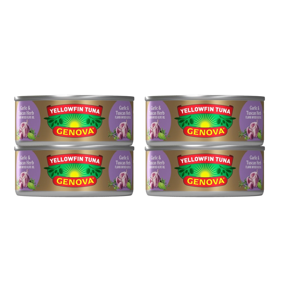 Premium Yellowfin Tuna in Garlic and Tuscan Herb Infused Olive Oil, Wild Caug…