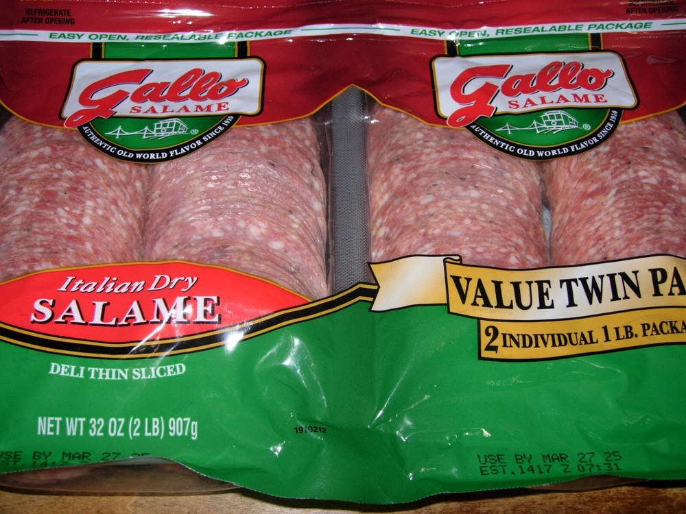 Twin Pack GALLO ITALIAN DRY SALAME 2 Pounds = 32oz FRESHEST FREE FAST SHIPPING