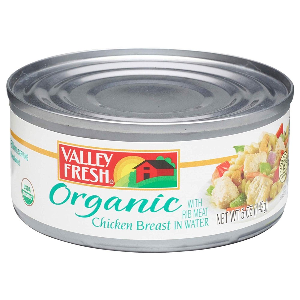 VALLEY FRESH Organic White Chicken in Water, 5 Ounce