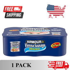 Armour Star Vienna Sausage, Smoked, Canned Sausage, 4.6 Ounce (Pack of 6)
